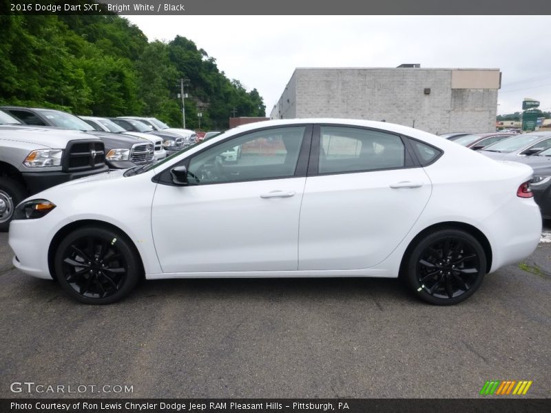 Bright White / Black 2016 Dodge Dart SXT