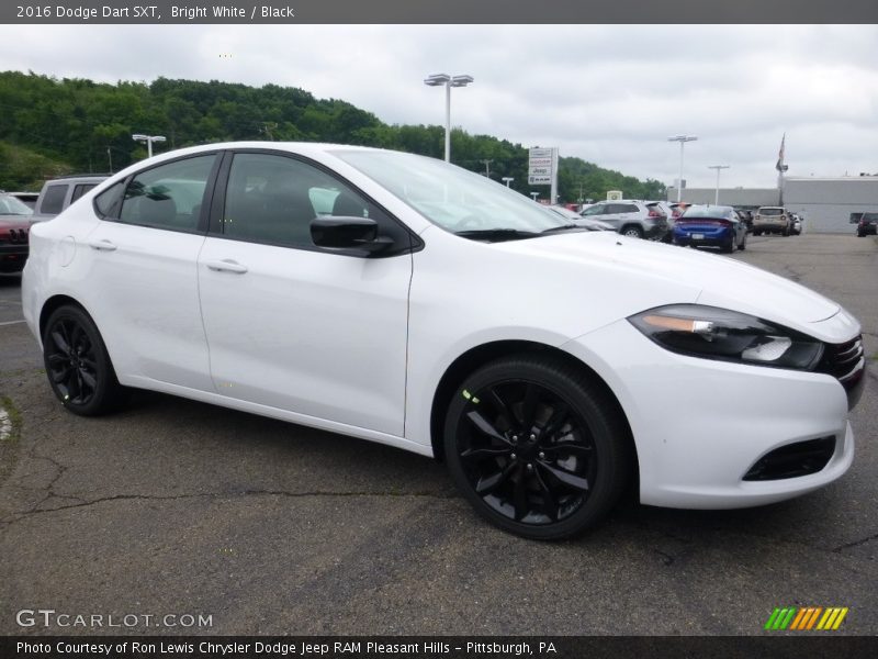 Bright White / Black 2016 Dodge Dart SXT