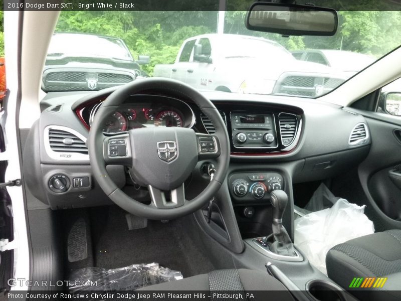 Bright White / Black 2016 Dodge Dart SXT