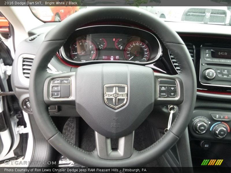 Bright White / Black 2016 Dodge Dart SXT