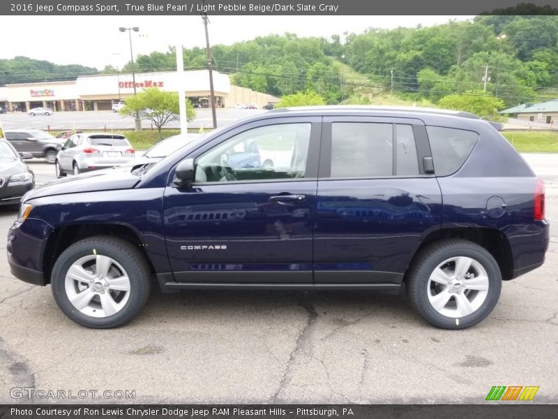 True Blue Pearl / Light Pebble Beige/Dark Slate Gray 2016 Jeep Compass Sport