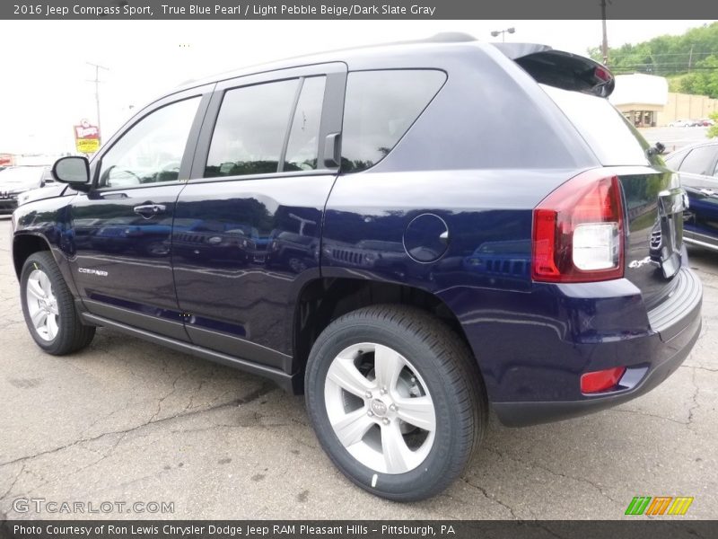 True Blue Pearl / Light Pebble Beige/Dark Slate Gray 2016 Jeep Compass Sport