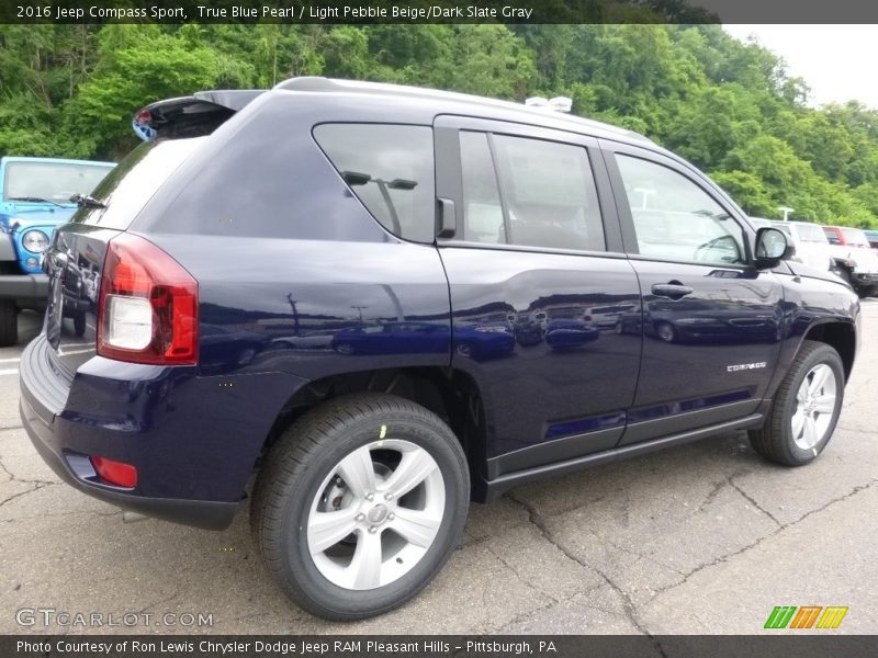 True Blue Pearl / Light Pebble Beige/Dark Slate Gray 2016 Jeep Compass Sport