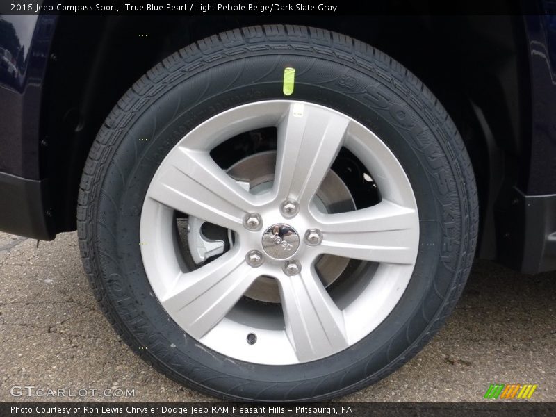 True Blue Pearl / Light Pebble Beige/Dark Slate Gray 2016 Jeep Compass Sport