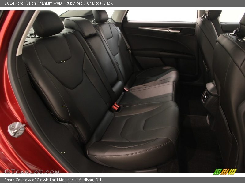 Ruby Red / Charcoal Black 2014 Ford Fusion Titanium AWD