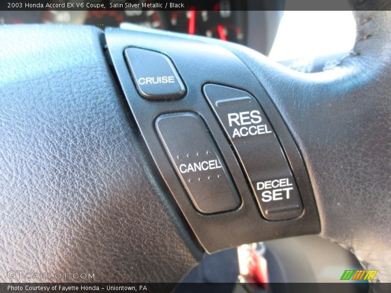 Satin Silver Metallic / Black 2003 Honda Accord EX V6 Coupe