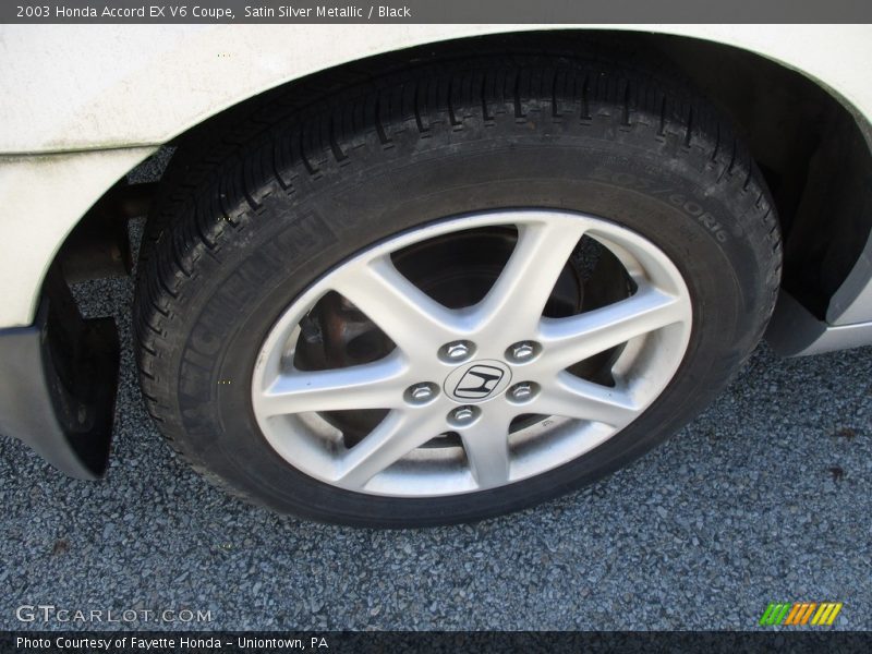 Satin Silver Metallic / Black 2003 Honda Accord EX V6 Coupe