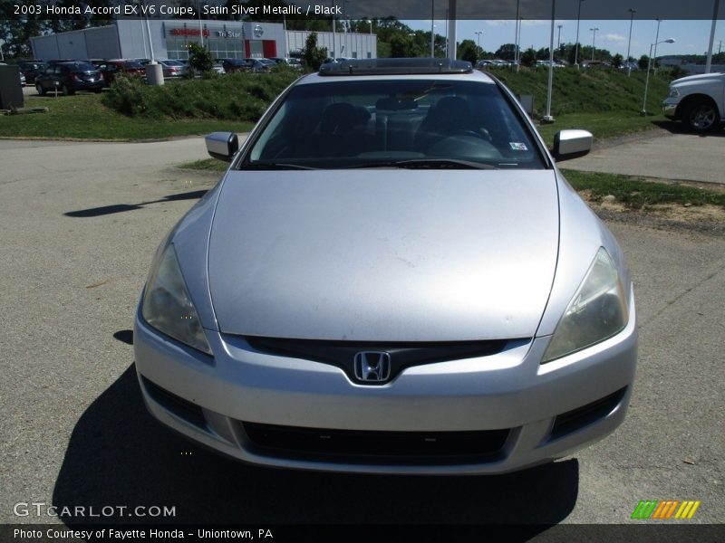 Satin Silver Metallic / Black 2003 Honda Accord EX V6 Coupe