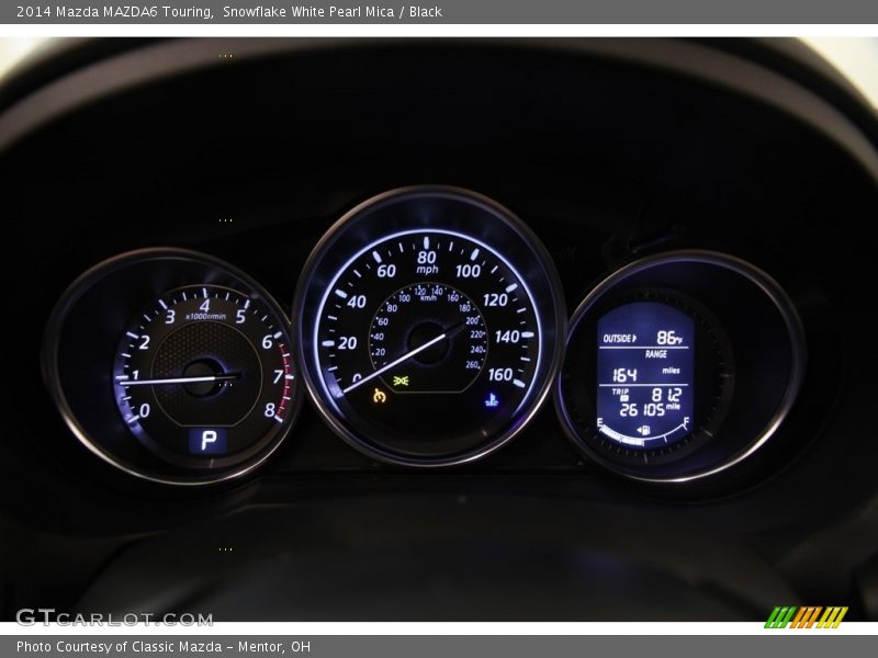 Snowflake White Pearl Mica / Black 2014 Mazda MAZDA6 Touring