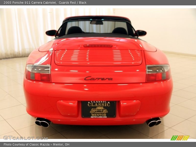 Guards Red / Black 2003 Porsche 911 Carrera Cabriolet