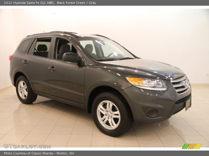 Black Forest Green / Gray 2012 Hyundai Santa Fe GLS AWD
