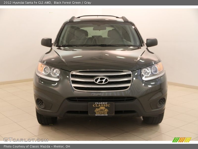 Black Forest Green / Gray 2012 Hyundai Santa Fe GLS AWD