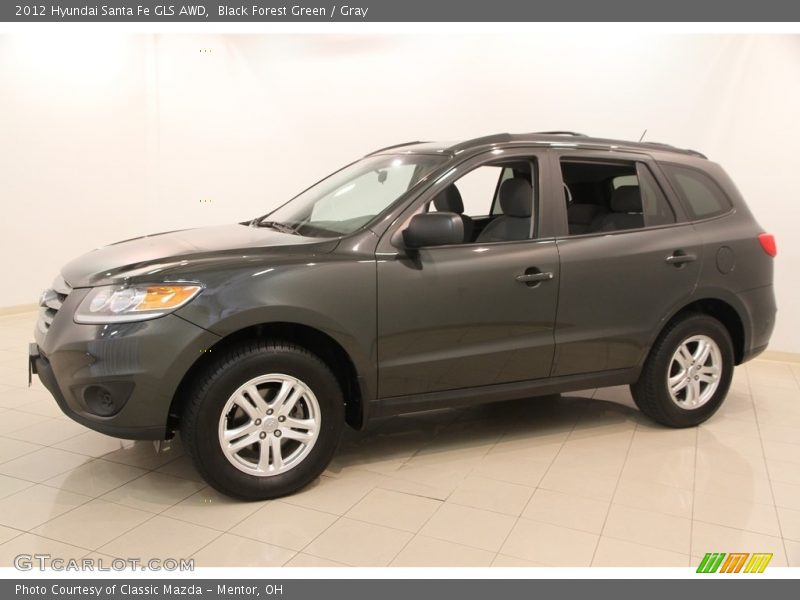 Black Forest Green / Gray 2012 Hyundai Santa Fe GLS AWD
