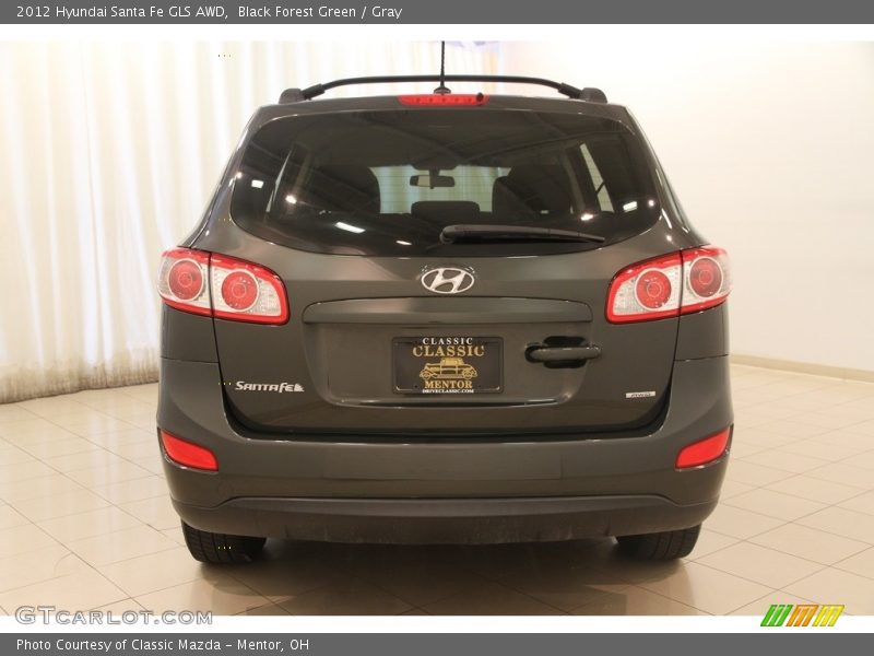 Black Forest Green / Gray 2012 Hyundai Santa Fe GLS AWD