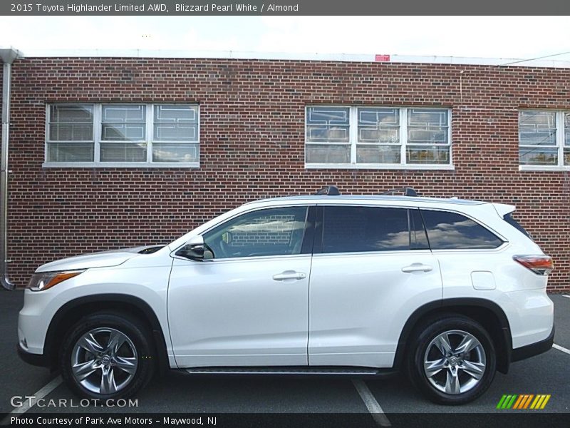 Blizzard Pearl White / Almond 2015 Toyota Highlander Limited AWD