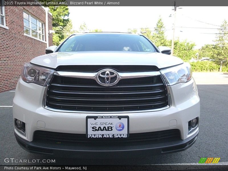 Blizzard Pearl White / Almond 2015 Toyota Highlander Limited AWD