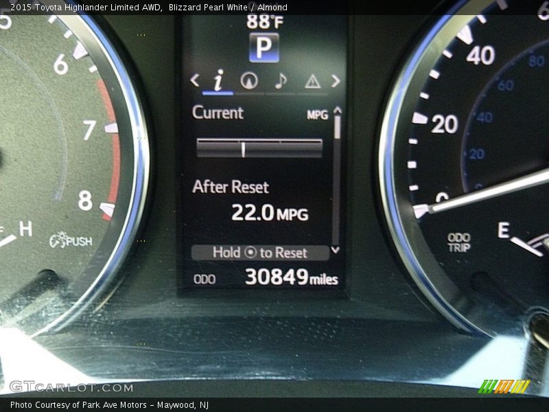 Blizzard Pearl White / Almond 2015 Toyota Highlander Limited AWD