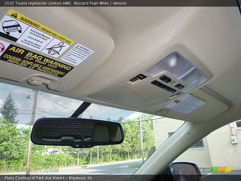 Blizzard Pearl White / Almond 2015 Toyota Highlander Limited AWD