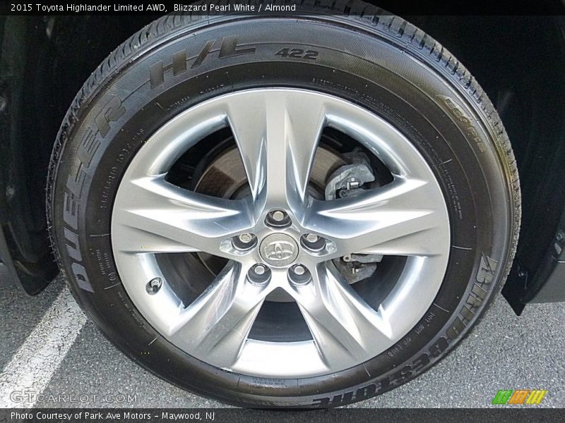 Blizzard Pearl White / Almond 2015 Toyota Highlander Limited AWD