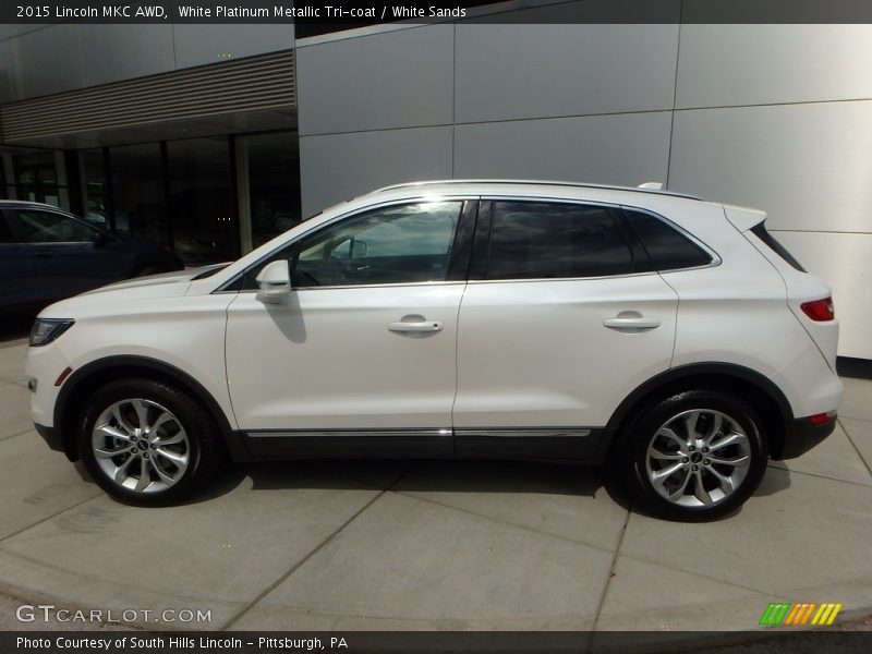 White Platinum Metallic Tri-coat / White Sands 2015 Lincoln MKC AWD