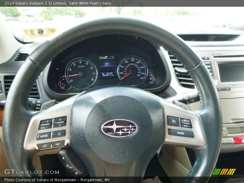 Satin White Pearl / Ivory 2014 Subaru Outback 2.5i Limited