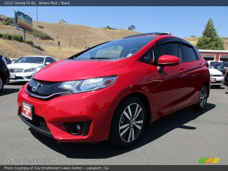 Milano Red / Black 2015 Honda Fit EX