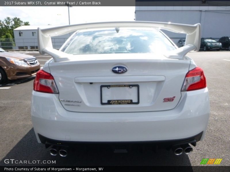 Crystal White Pearl / Carbon Black 2017 Subaru WRX STI