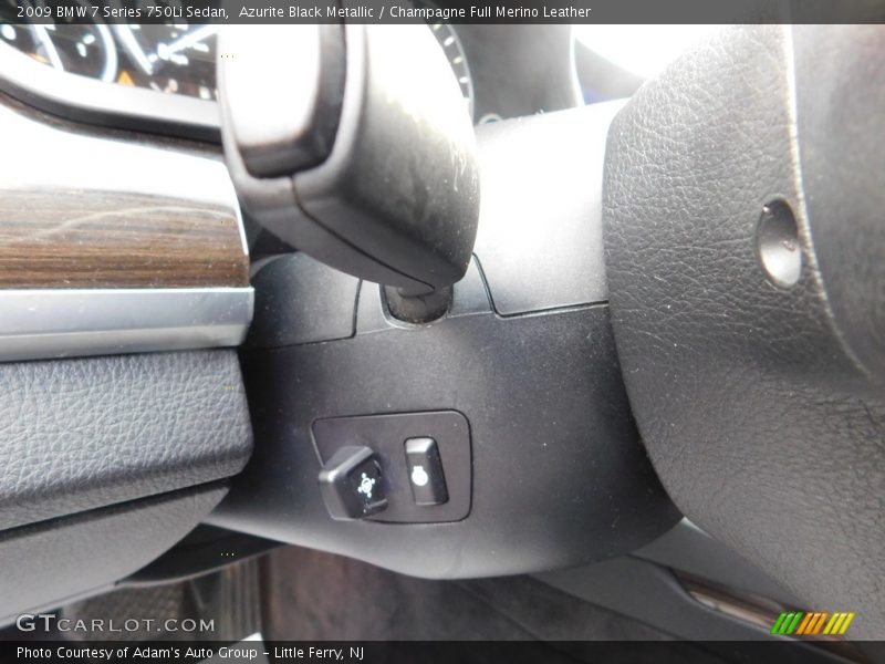 Azurite Black Metallic / Champagne Full Merino Leather 2009 BMW 7 Series 750Li Sedan