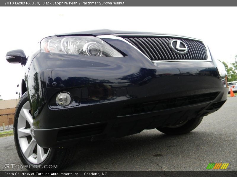 Black Sapphire Pearl / Parchment/Brown Walnut 2010 Lexus RX 350
