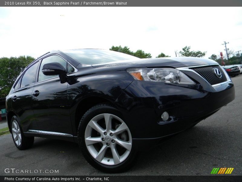 Black Sapphire Pearl / Parchment/Brown Walnut 2010 Lexus RX 350
