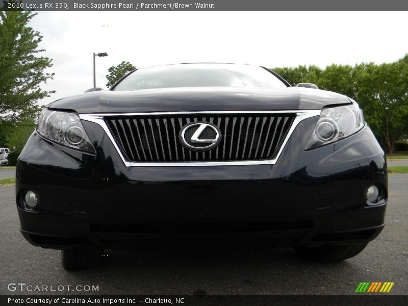 Black Sapphire Pearl / Parchment/Brown Walnut 2010 Lexus RX 350