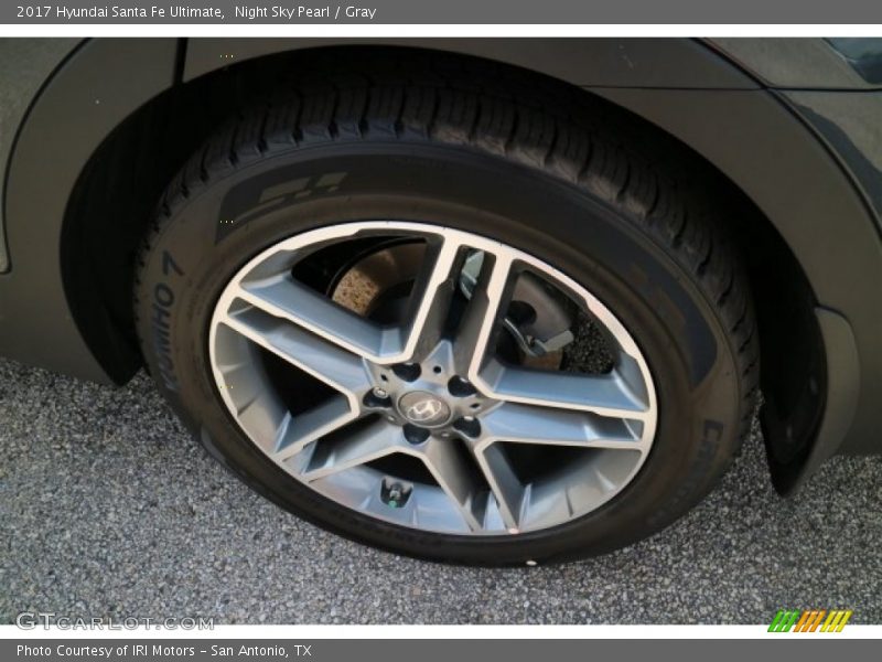 Night Sky Pearl / Gray 2017 Hyundai Santa Fe Ultimate