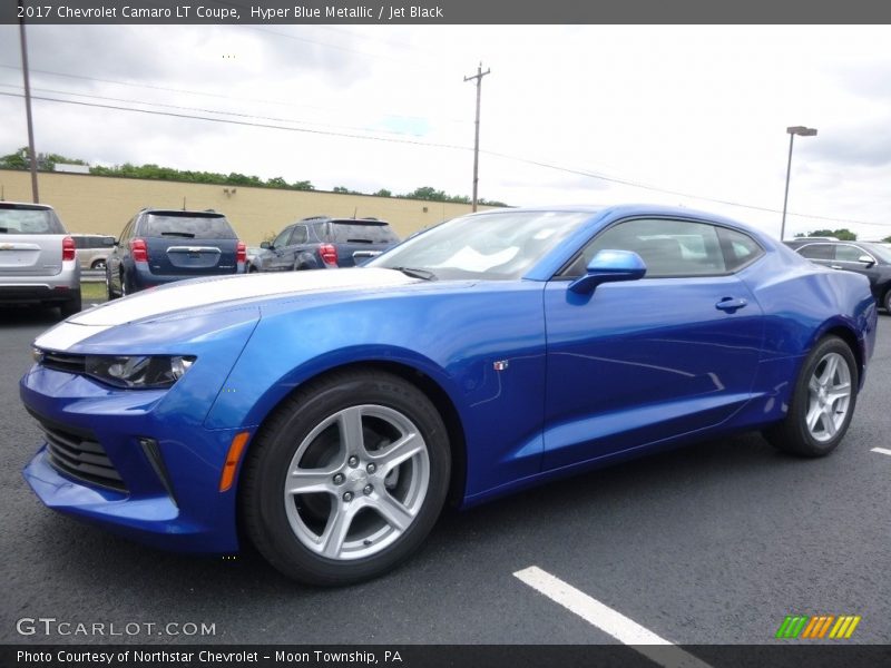 Hyper Blue Metallic / Jet Black 2017 Chevrolet Camaro LT Coupe