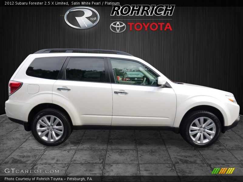 Satin White Pearl / Platinum 2012 Subaru Forester 2.5 X Limited