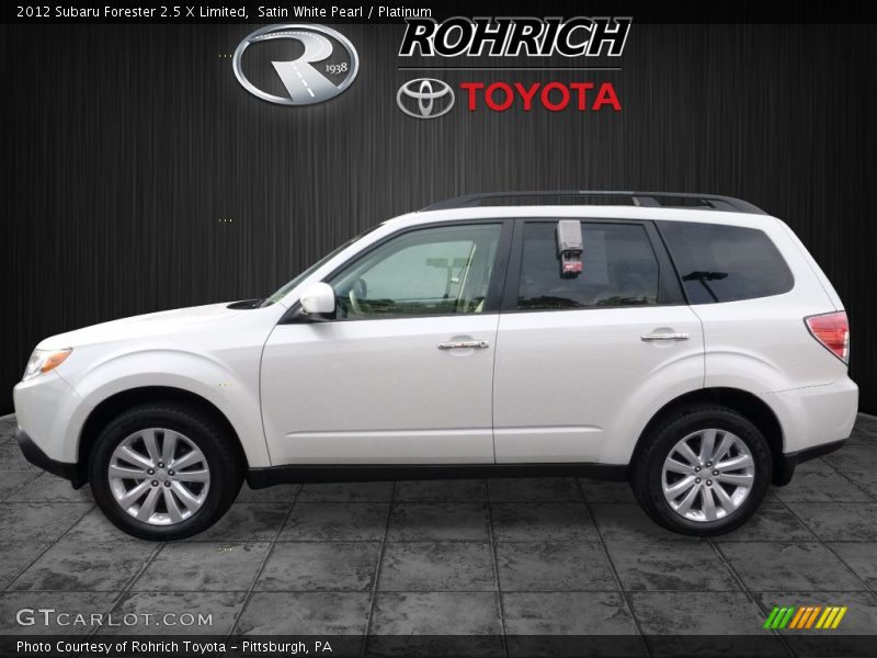 Satin White Pearl / Platinum 2012 Subaru Forester 2.5 X Limited