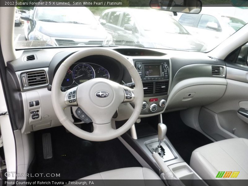 Satin White Pearl / Platinum 2012 Subaru Forester 2.5 X Limited