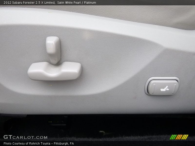 Satin White Pearl / Platinum 2012 Subaru Forester 2.5 X Limited