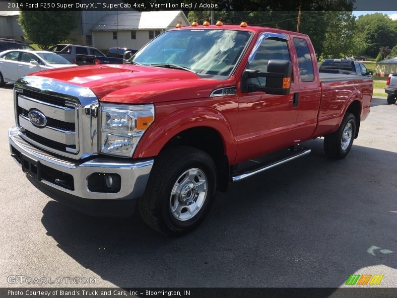 Vermillion Red / Adobe 2014 Ford F250 Super Duty XLT SuperCab 4x4