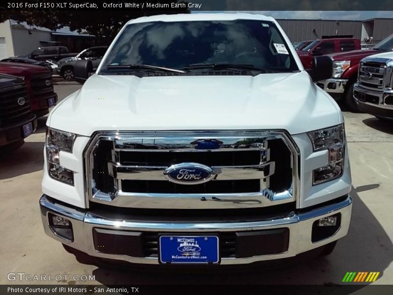 Oxford White / Medium Earth Gray 2016 Ford F150 XLT SuperCab