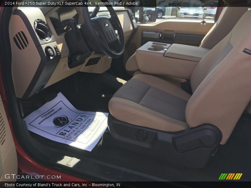 Vermillion Red / Adobe 2014 Ford F250 Super Duty XLT SuperCab 4x4