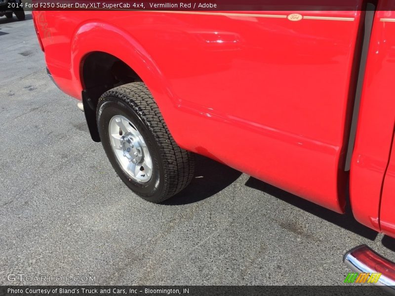 Vermillion Red / Adobe 2014 Ford F250 Super Duty XLT SuperCab 4x4