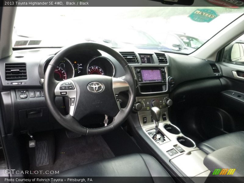 Black / Black 2013 Toyota Highlander SE 4WD