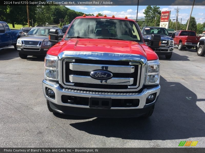 Vermillion Red / Adobe 2014 Ford F250 Super Duty XLT SuperCab 4x4
