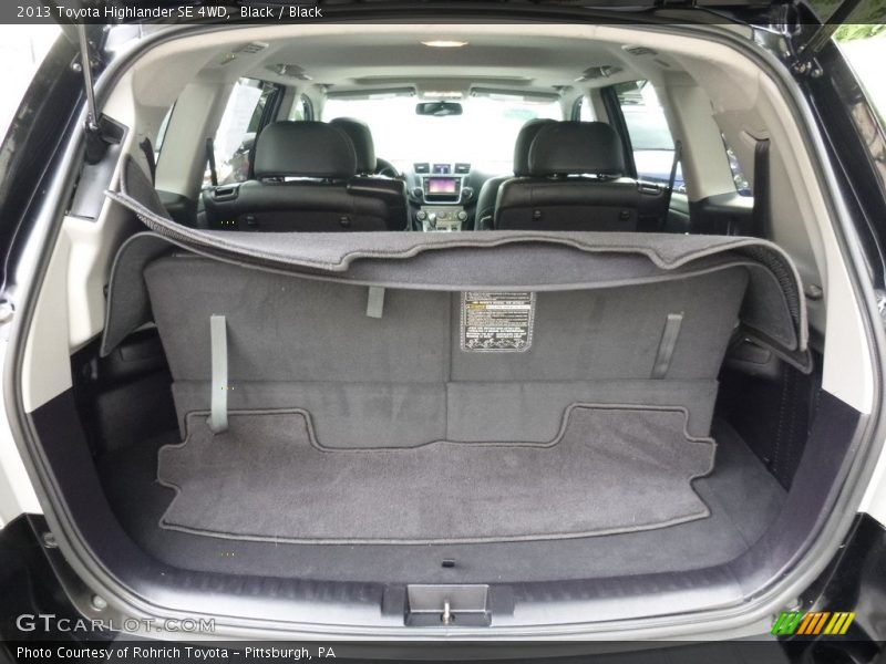 Black / Black 2013 Toyota Highlander SE 4WD