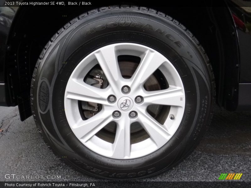 Black / Black 2013 Toyota Highlander SE 4WD