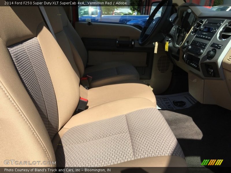 Vermillion Red / Adobe 2014 Ford F250 Super Duty XLT SuperCab 4x4