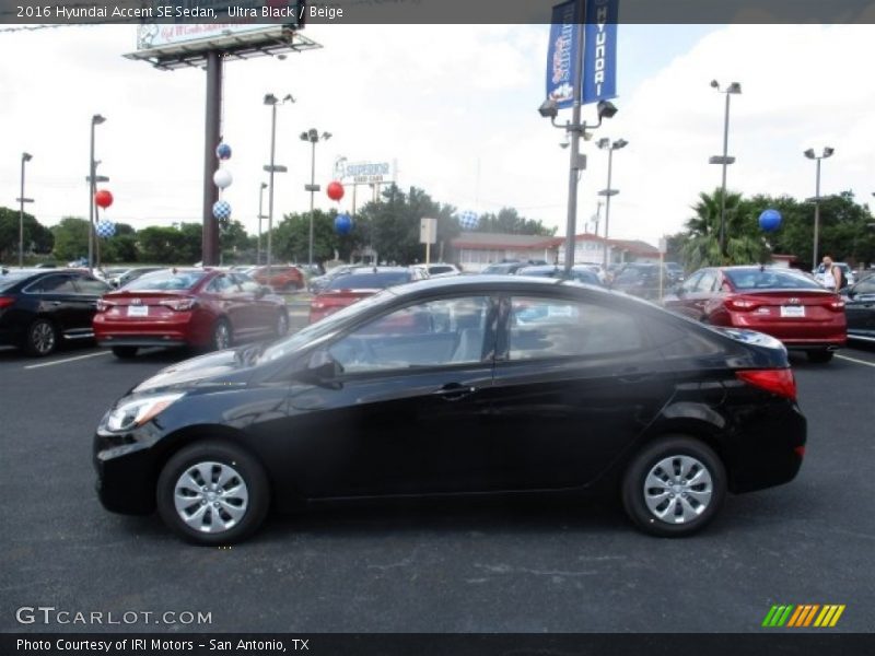 Ultra Black / Beige 2016 Hyundai Accent SE Sedan