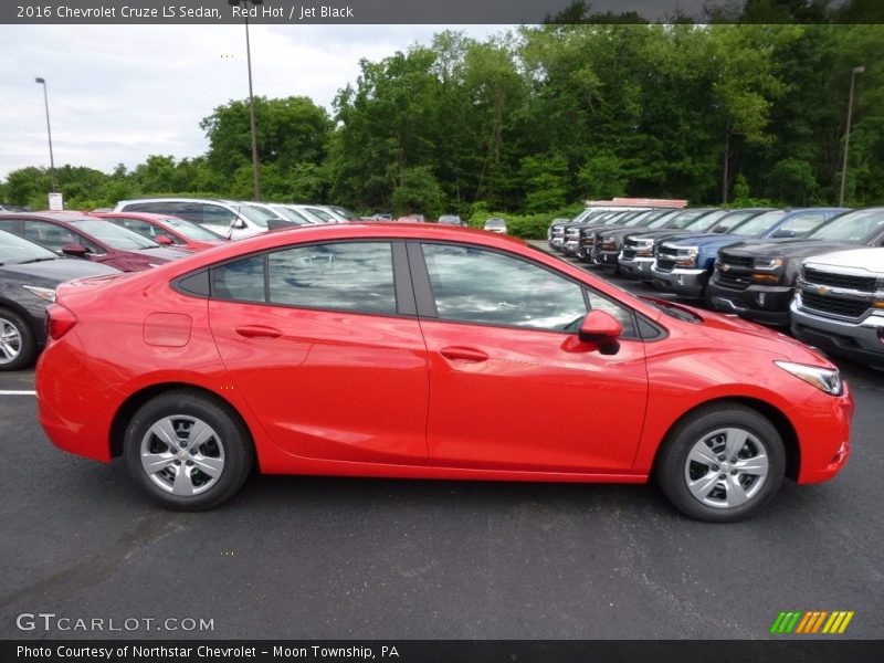 Red Hot / Jet Black 2016 Chevrolet Cruze LS Sedan