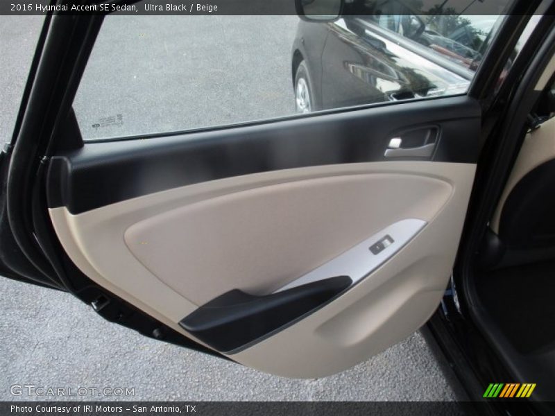 Ultra Black / Beige 2016 Hyundai Accent SE Sedan