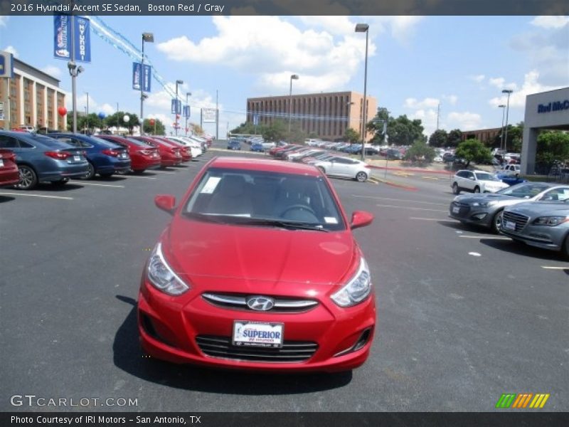 Boston Red / Gray 2016 Hyundai Accent SE Sedan